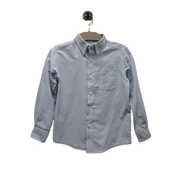 George Long Sleeve Blue Button Down Dress Shirt Boys Sz 6-7 - Picture 1 of 3